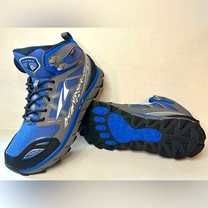 Altra Lone Peak 3.0 A1653MID-3 Zero Drop Blk/Blue Hiking Trail Shoes Mens Sz 10